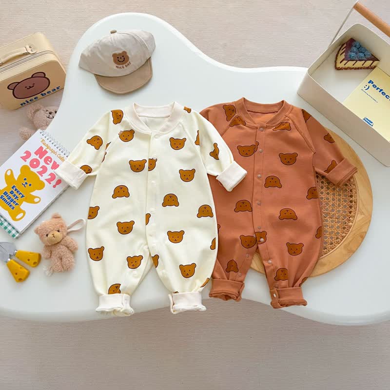 Baby Button Brown Bear Lovely Romper