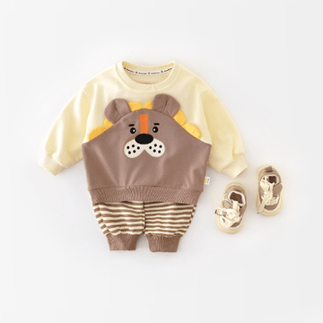 Toddler Cartoon Lion Brown Sweatshirt