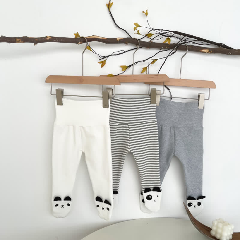 Baby Cartoon Panda Lovely Striped Tights