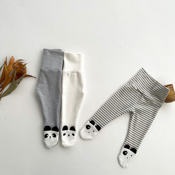 Baby Cartoon Panda Lovely Striped Tights