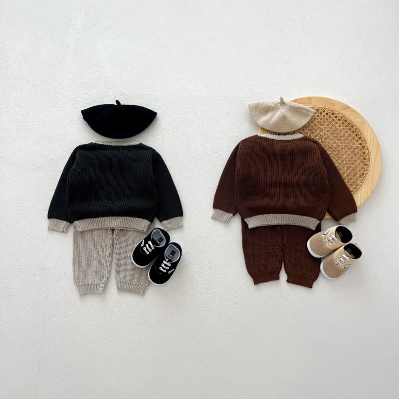 Baby 2-Piece Casual Knitted Design Set