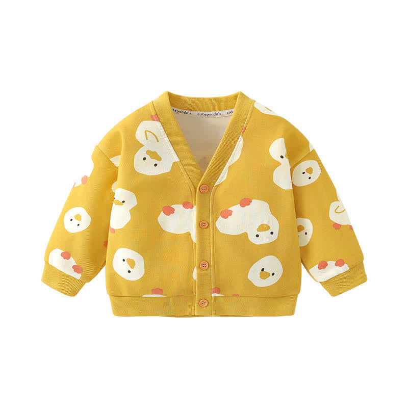 Baby Toddler Yellow Duck Knitted Cardigan