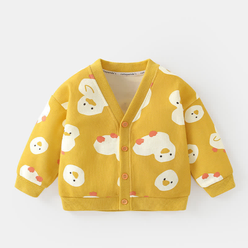 Baby Toddler Yellow Duck Knitted Cardigan