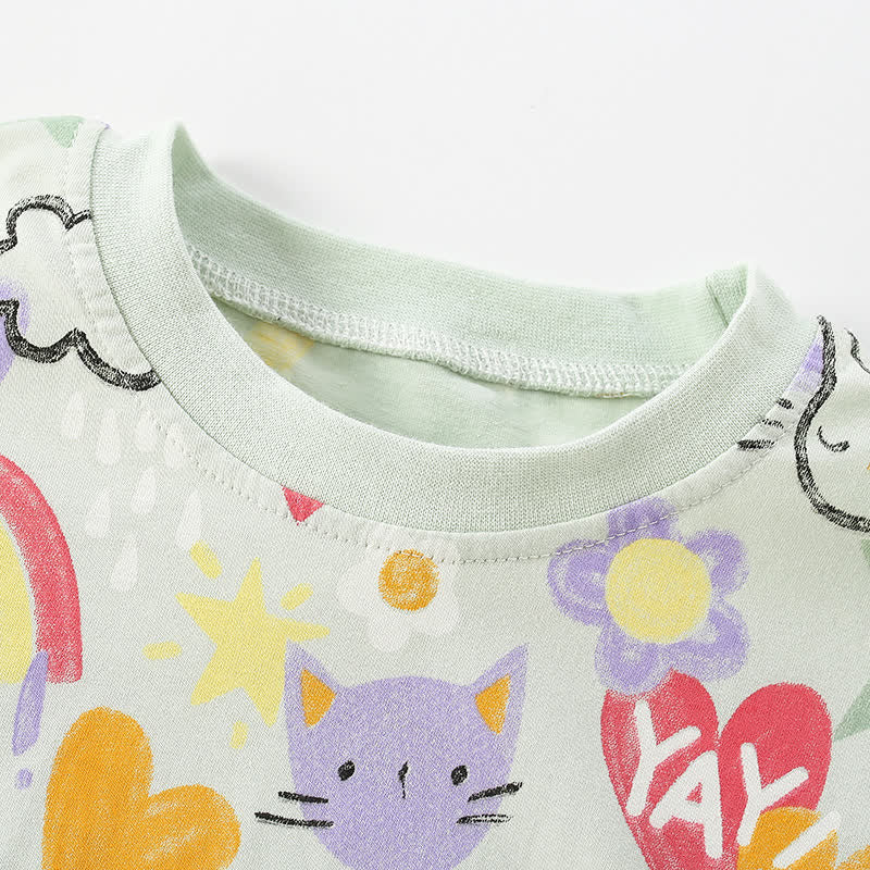 Toddler Graffiti Flower Sun Animal Dress