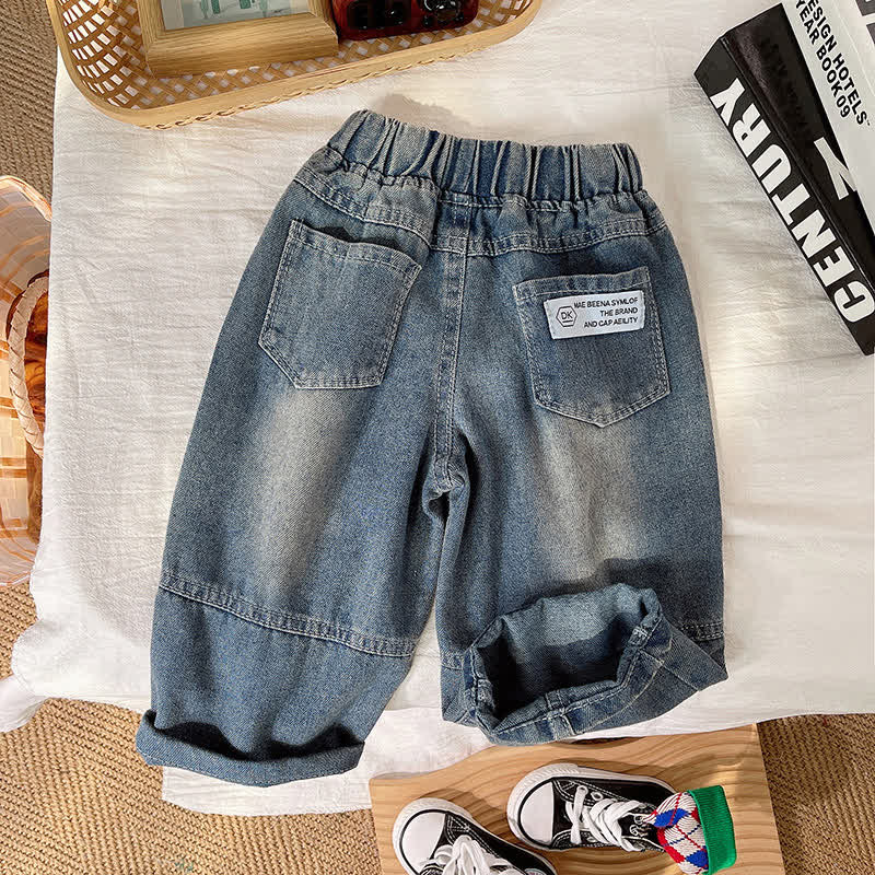 Toddler Boy Loose Denim Retro Pants