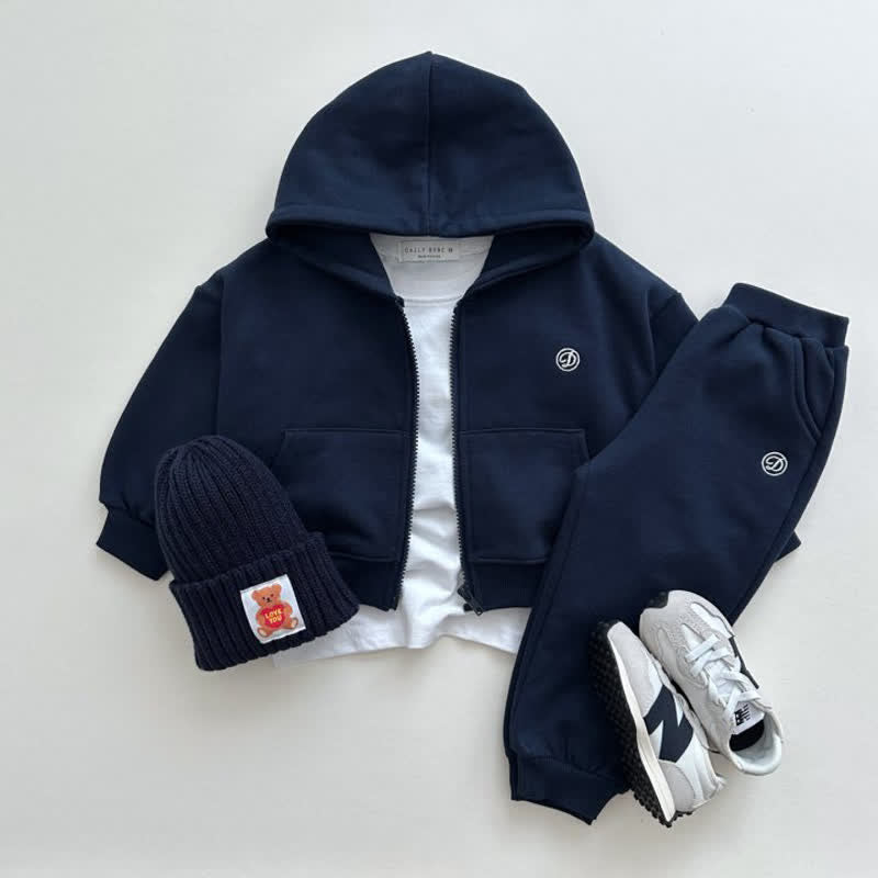 Toddler 2-Piece Hooded Zip Sweatsuit Set