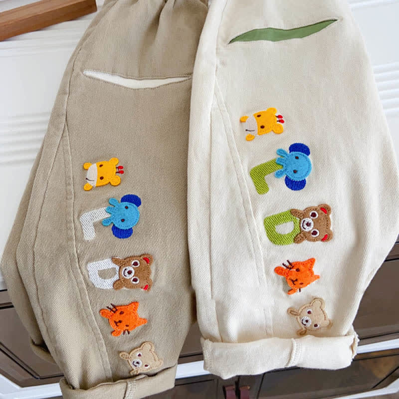 LAMB DONNE Toddler Animal Patch Pants