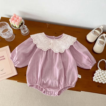 Baby Lace Collar Purple Bodysuit