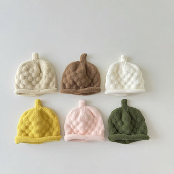 Baby Pure Color Hump Knitted Beanie