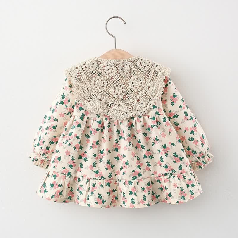 Baby Little Flower Dress with Shawl