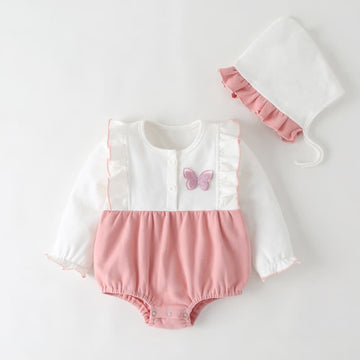 Baby Buffterly Bodysuit with Hat