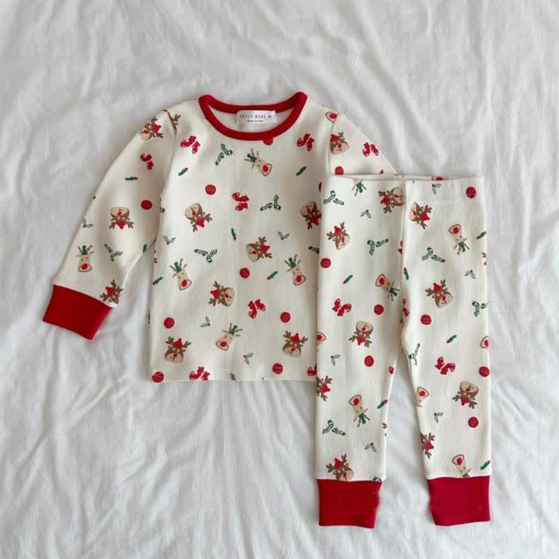 Baby 2-Piece Elk Christmas Pajamas Set