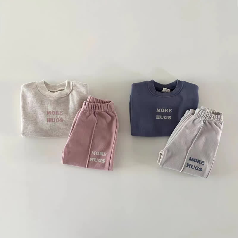 MORE HUGS Baby 2-Piece Sweatsuit Set