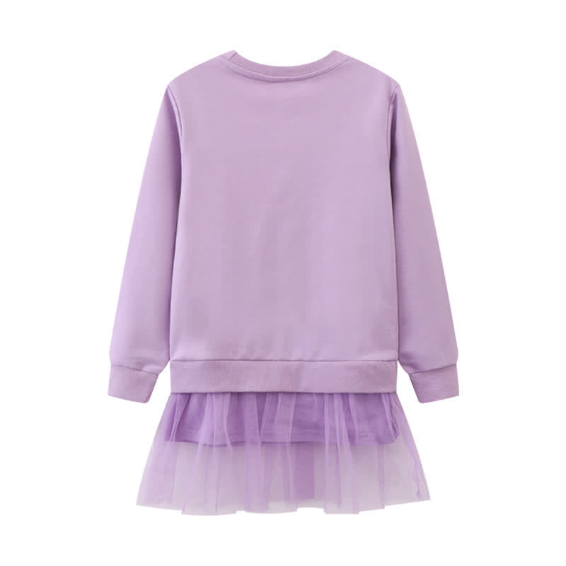 Toddler Girl Purple Star Tulle Dress