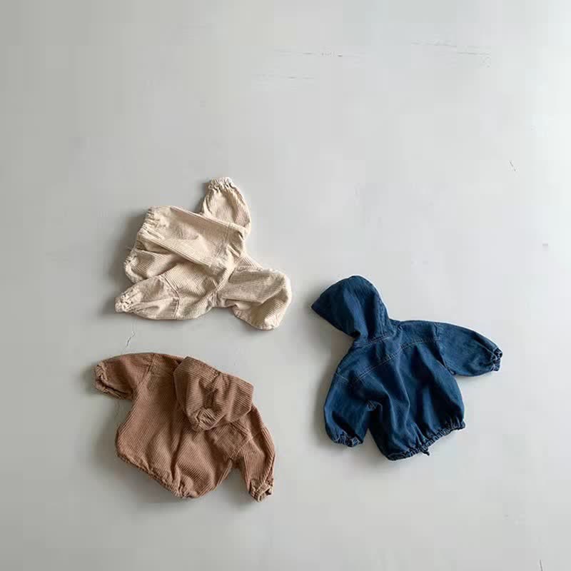 Baby Toddler Hooded Corduroy Jacket