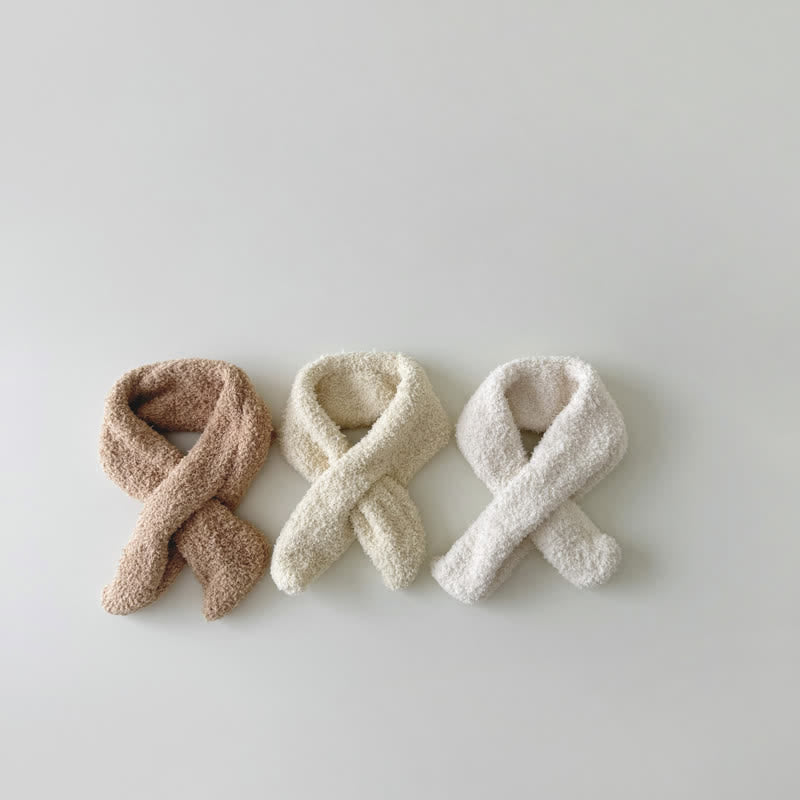 Baby Solid Color Fleece Simple Scarf