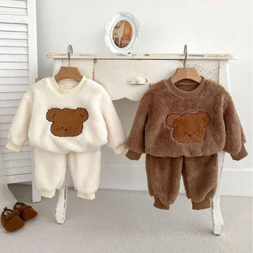 Baby 2-Piece Fleece Bear Warm Set