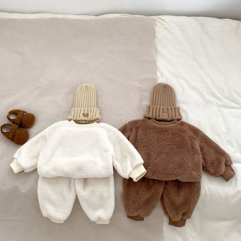 Baby 2-Piece Fleece Bear Warm Set