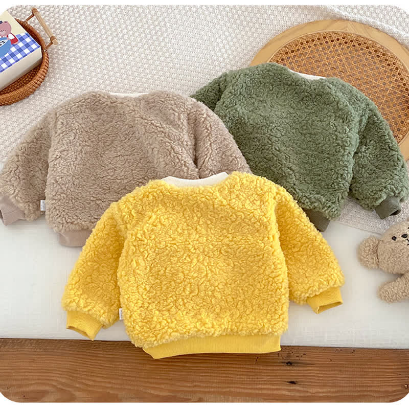 Baby Three-dimensional Pattern Plush Sweatshirt