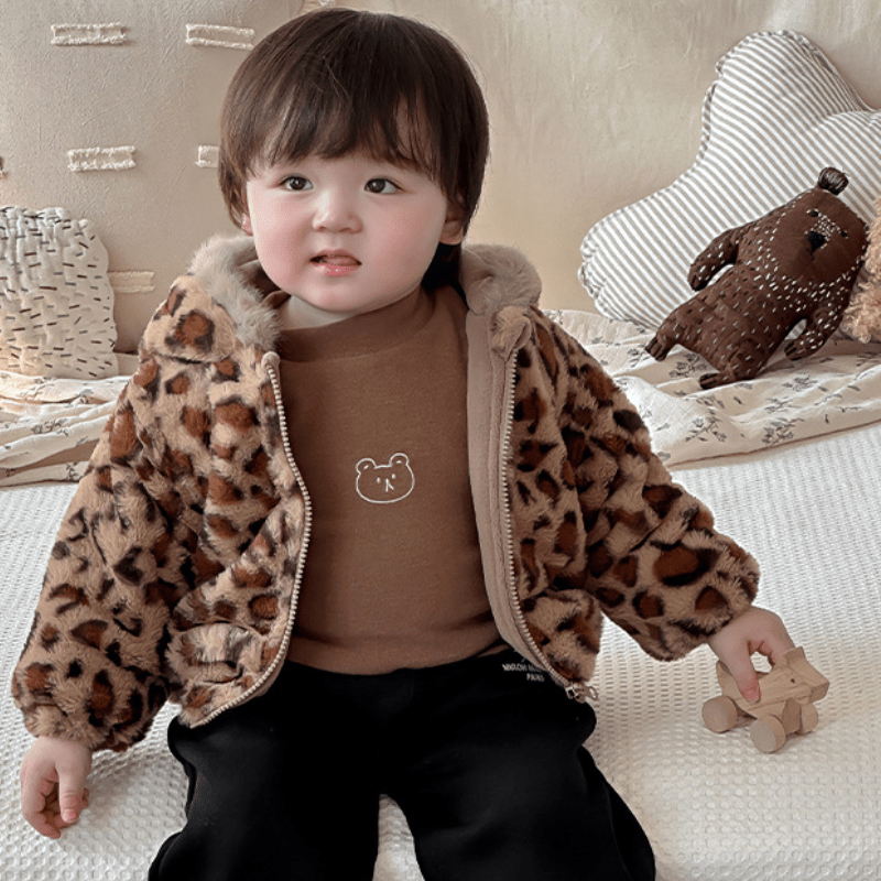 Baby Toddler Leopard Print Cotton Padded Coat