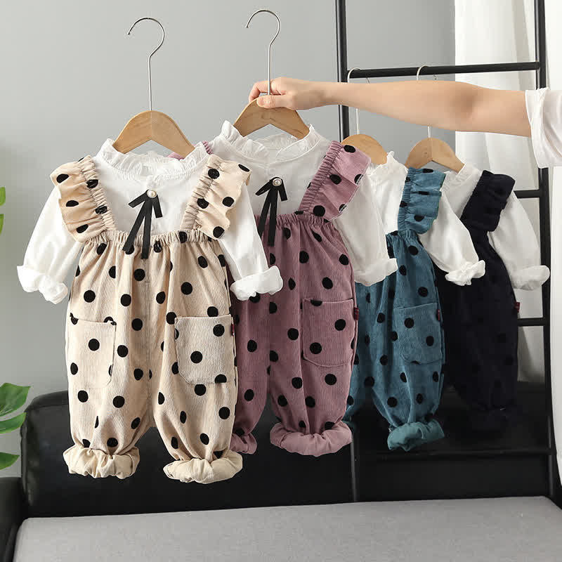 Baby 2-Piece Ruffle Sleeves Dots Set