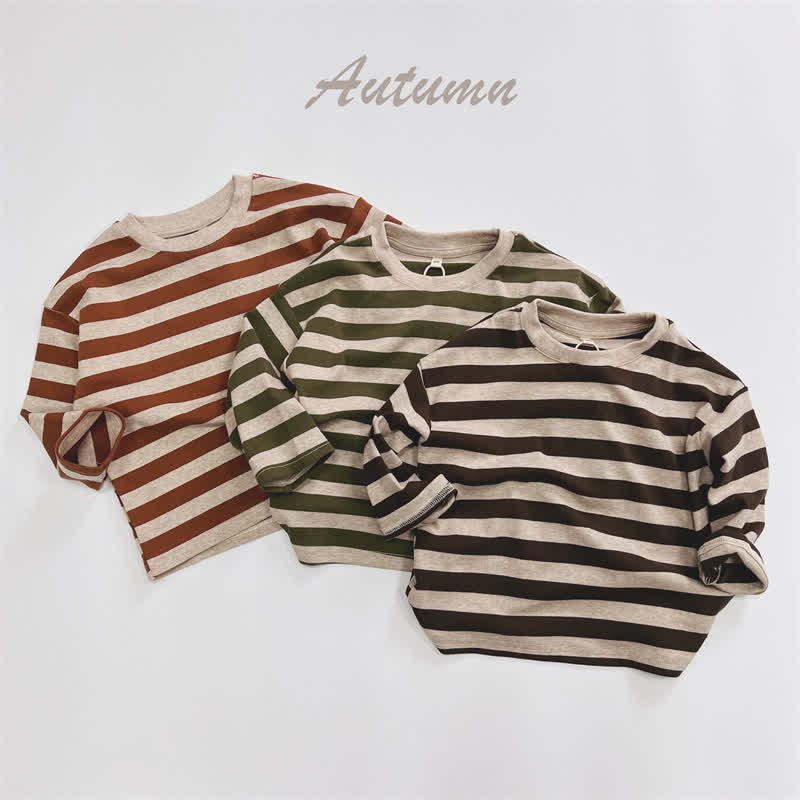 Kid Loose Striped Base Layer T-Shirt