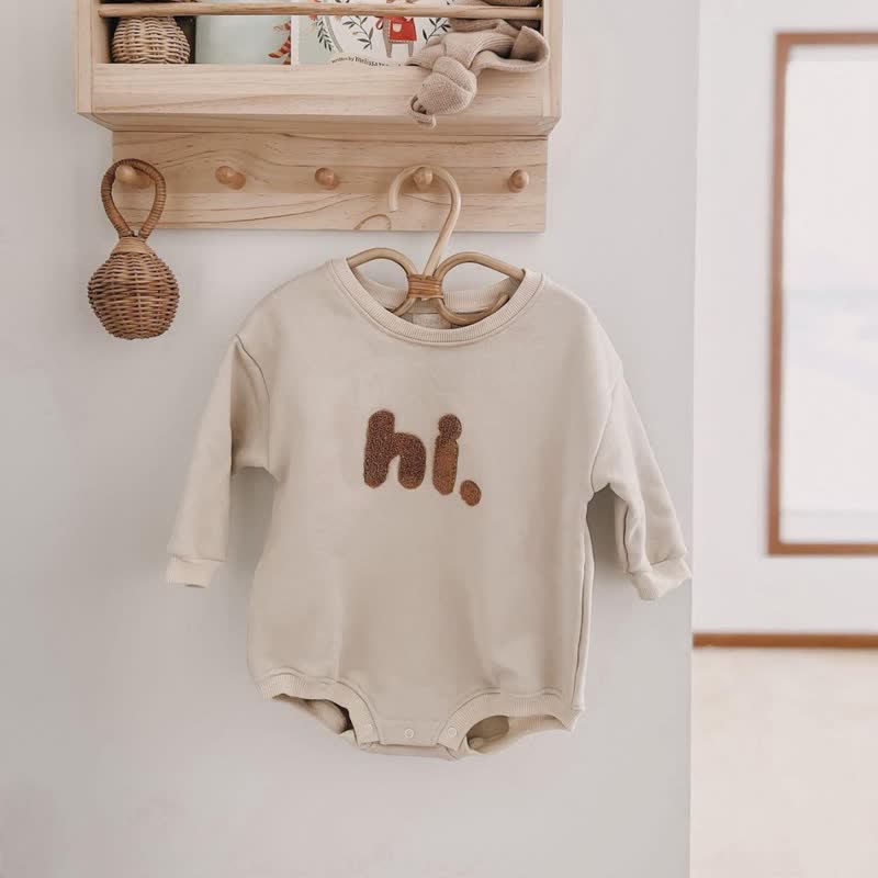 HI. Baby Embroidered Bodysuit