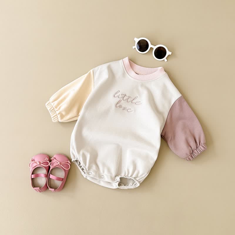 LITTLE LOVE Baby Contrast Sleeve Bodysuit