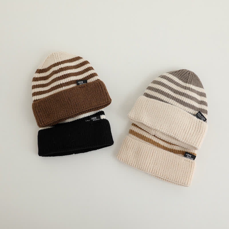 Baby Newborn Striped Knitted Beanie