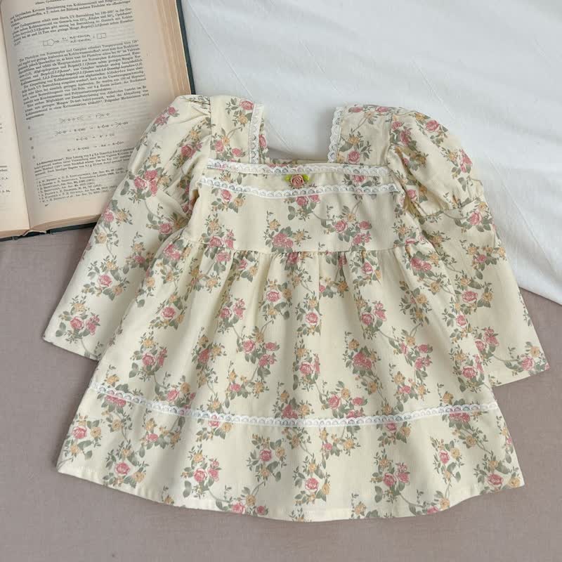 Baby Sweet Rose Elegant Apricot Dress