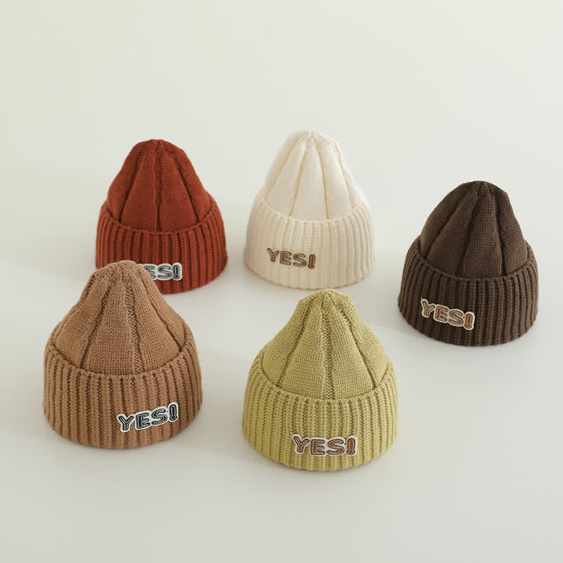 YES! Baby Patch Knitted Beanie