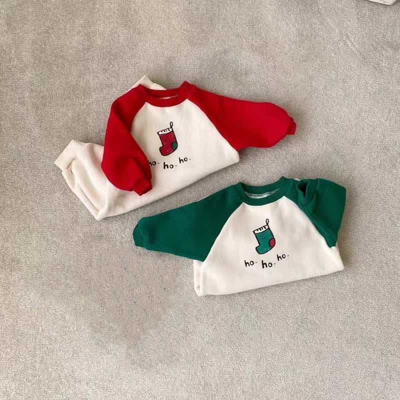 Baby Christmas Stocking Raglan Romper