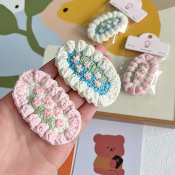 1PC Baby Knit Flower Hair Clip