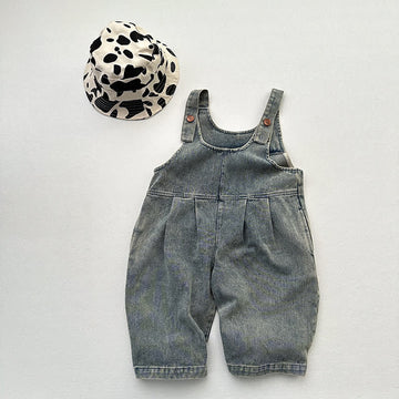 Toddler Vintage Denim Blue Overalls