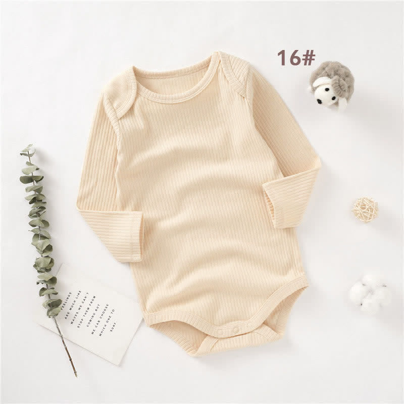 Baby Solid Color Ribbed Unisex Bodysuit