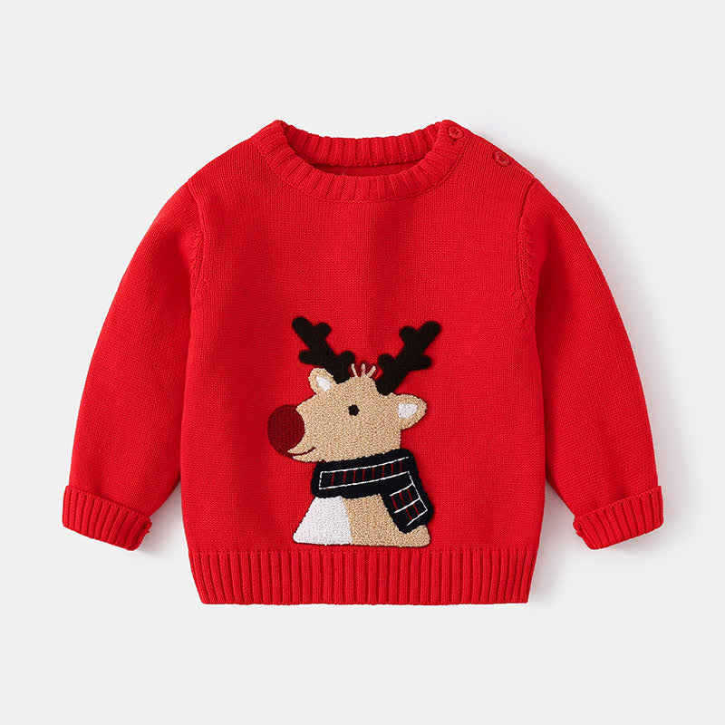 Baby Toddler Christmas Cartoon Dear Sweater