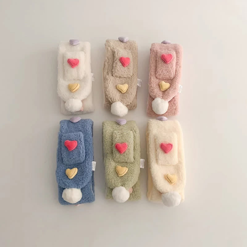 Toddler 3D Heart Fleece Warm Scarf