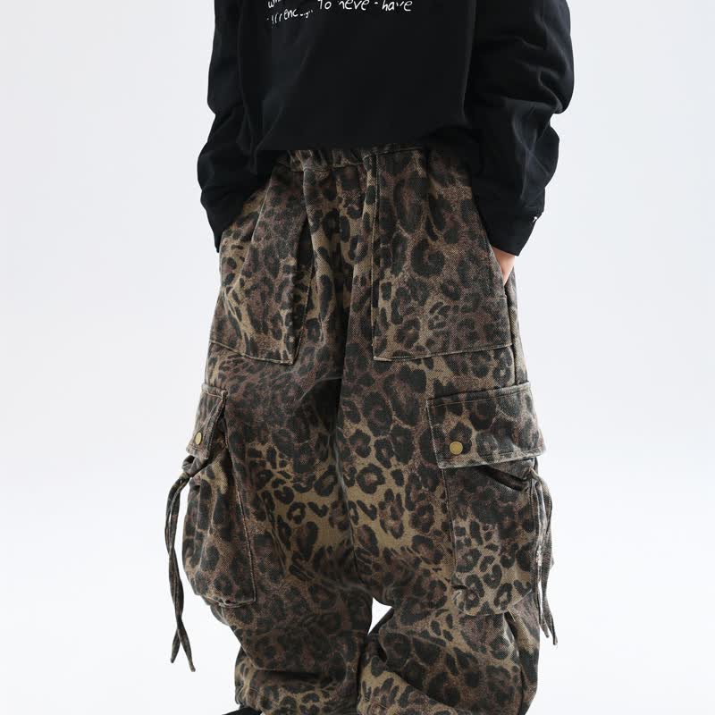 Toddler Boy Leopard Print Worker Pants