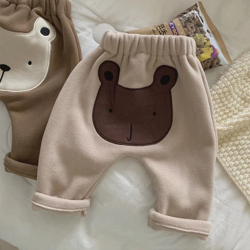 Baby Fleece Cartoon Bear Pants