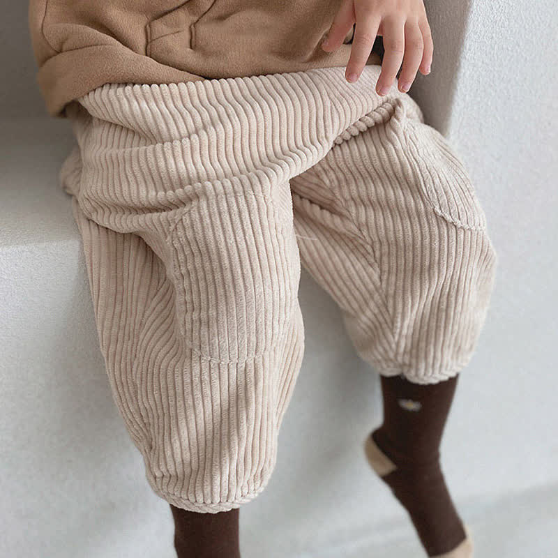 Baby Simple Corduroy Solid Color Pants