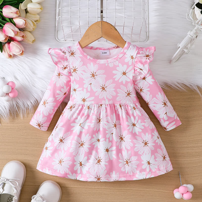 Baby Ruffled Allover Flower Dress