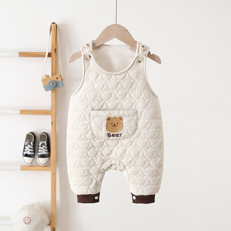 BEAR Baby Lovely Fleece Lined Overalls