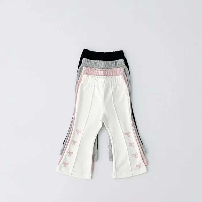 Baby Girl Bow Bell-bottomed Pants