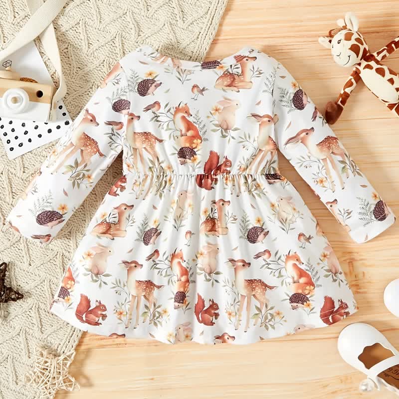 Baby Animal World Flower Dress