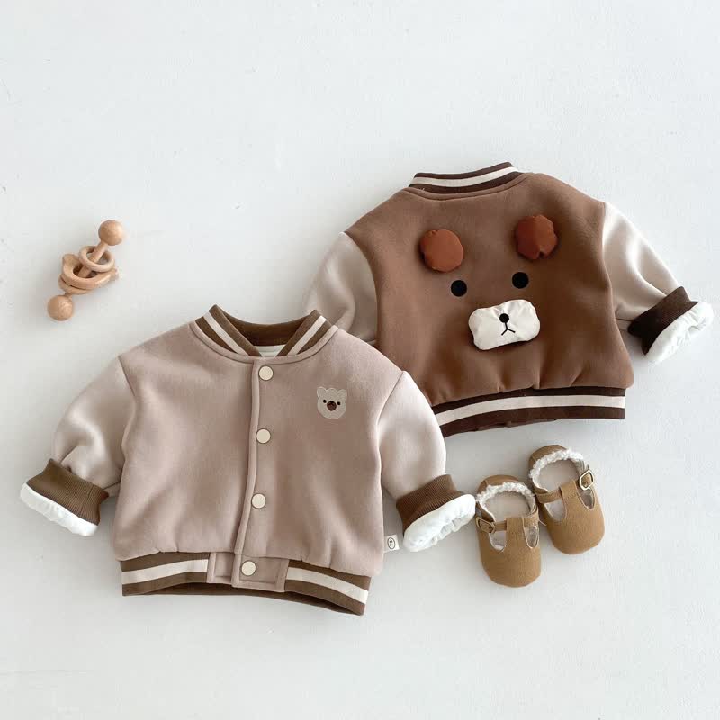 Baby Toddler Cute Bear Baseball Jacket