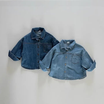 Baby Lapel Blue Denim Jacket