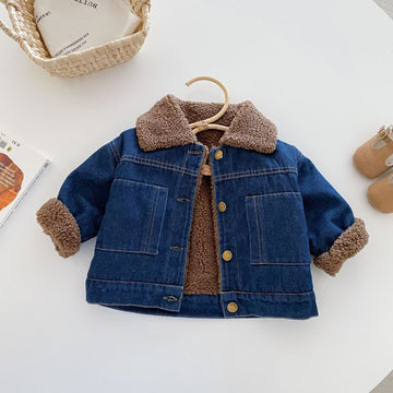 Baby Toddler Thicken Lapel Denim Jacket