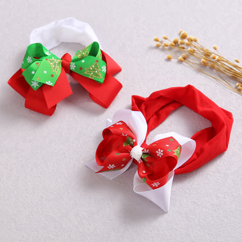 Baby Christmas Tree Bow Headband