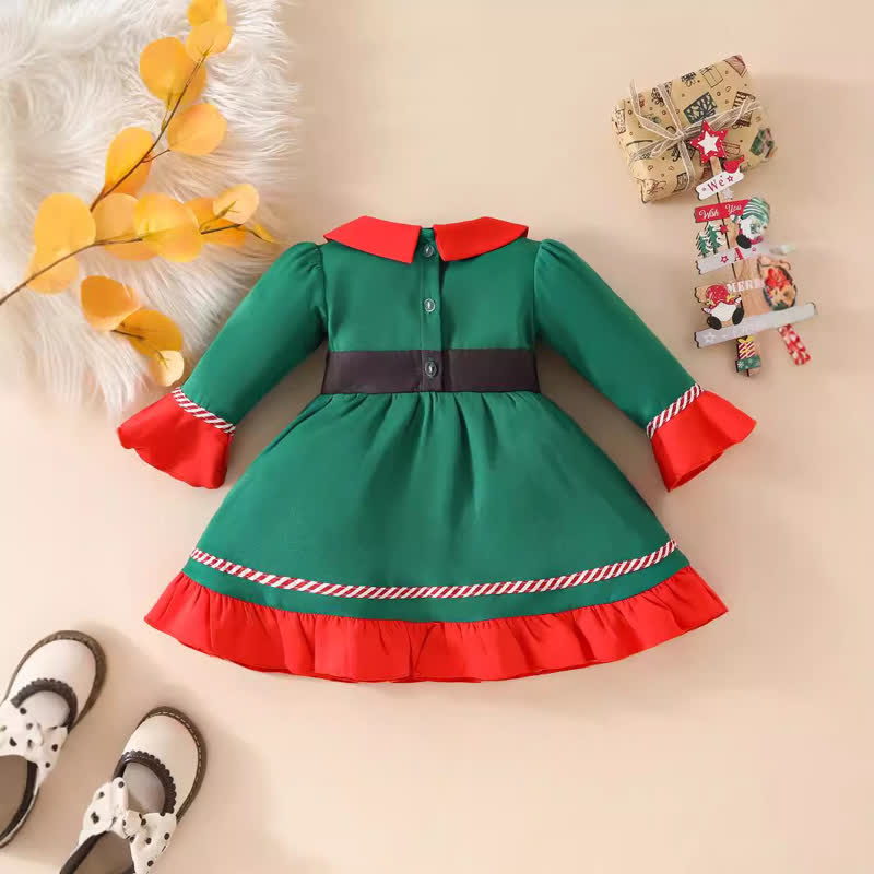 Baby Toddler Green Christmas Dress