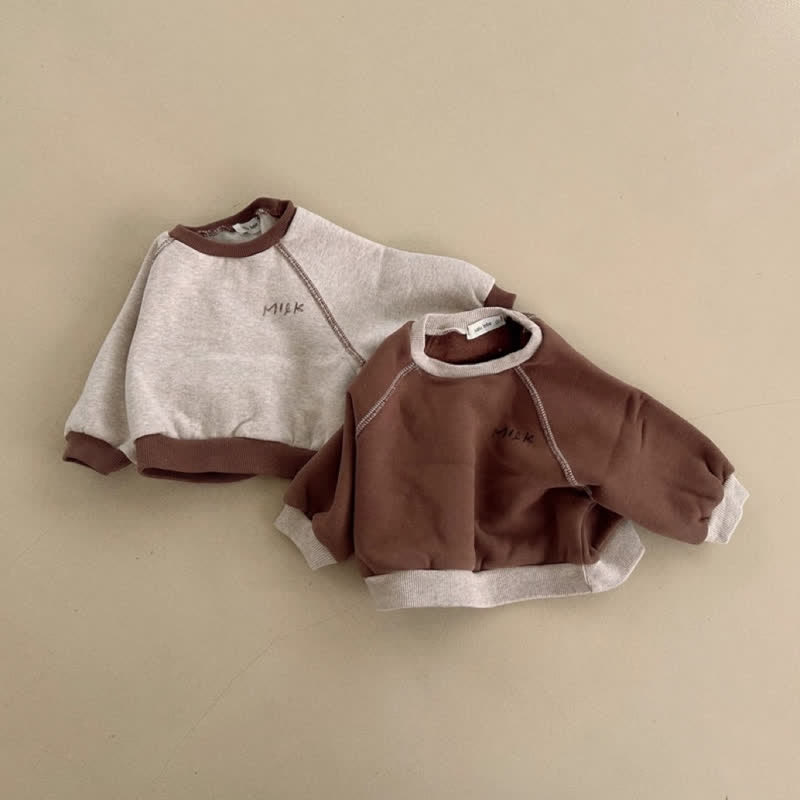 MILK Baby Thicken Contrast Color Sweatshirt